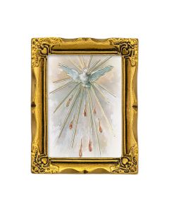 3" x 2" Antique Gold Frame with Holy Spirit Print-P65