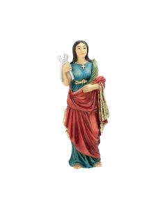 4" Cold Cast Resin Hand Painted Statue of Saint Agatha in a Deluxe Window Box-P65