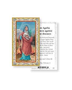 St. Agatha Holy Card
