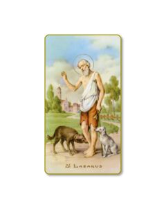 Saint Lazarus Holy Card