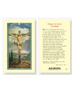 Prayer to Jesus Crucified Holy Card