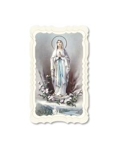 Our Lady of Lourdes Holy Card