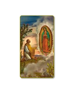 Saint Juan Diego with Our Lady of Guadalupe Holy Card