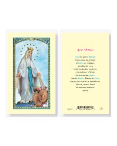 Ave Maria - Nuestra Senora de Gracia Holy Card