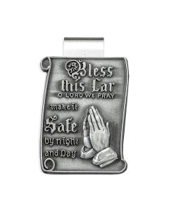 Bless This Car Scroll Auto Visor Clip (Sold in Inc. of 3)