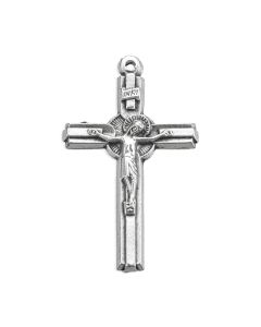 1 1/2" Antiqued Silver Oxidized Fancy Crucifix