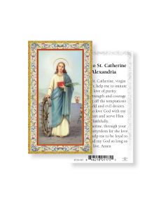 Prayer to Saint Catherine of Alexandria Holy Card