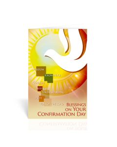 Holy Spirit Confirmation Greeting Card with a Sun Background