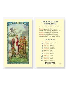 The Boy Scout Oath of Promise Holy Card