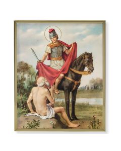 8" x 10" Gold Plaque Frame with a Saint Martin Caballero Print