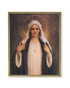 8" x 10" Gold Plaque Frame with a Chambers: Immaculate Heart of Mary Print