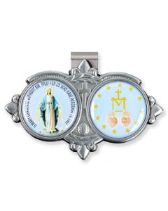 Miraculous Medal Resin Visor Clip (Sold in Inc. of 3)