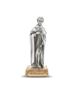 4 1/2" Pewter Saint Peregrine Statue, Gift Boxed-P65