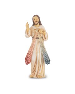 4" Cold Cast Resin Hand Painted Statue of Divine Mercy in a Deluxe Window Box-P65