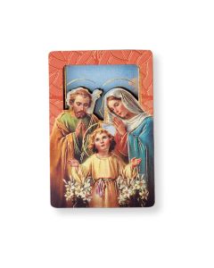 Holy Family Magnetic Standing Wooden Plaque
