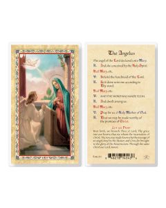 Angelus Prayer - Annunciation Laminated Holy Card. Inc. of 25