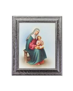 10 1/2" x 12 1/2" Grey Oak Finish Frame with an 8" x 10" Saint Anne Print