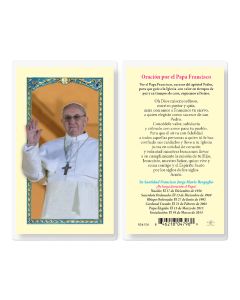 Oracion por el Papa Francisco Holy Card