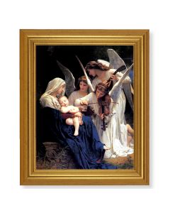 10" x 12" Gold Leaf Finish Beveled Frame with 8" x 10" Bouguereau: Heavenly Melody Textured Art
