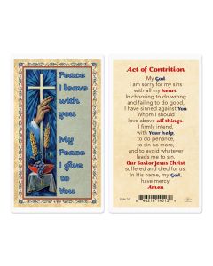 Act of Contrition Laminated Holy Card. Inc. of 25