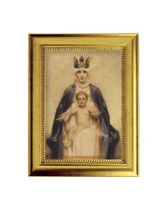 6 3/4" X 8 3/4" Gold Leaf Finish Frame with 5" X 7" Heavenly Queen Textured Art