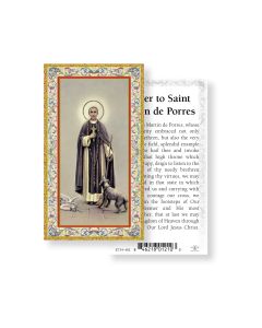 Saint Martin De Porres Holy Card