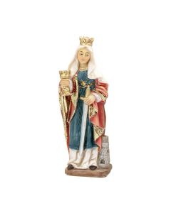 4" Cold Cast Resin Hand Painted Statue of Saint Barbara in a Deluxe Window Box-P65