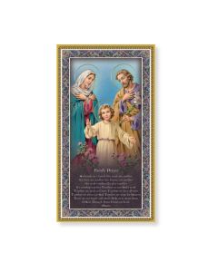 Holy Family Plaque with Prayer