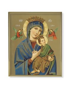 8" x 10" Gold Plaque Frame with an Our Lady Perpetual Help Print