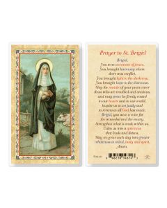 St Brigid Laminated Holy Card. Inc. of 25