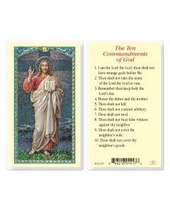 The Ten Commandments Christs Blessing Holy Card