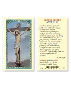 Prayer Before a Crucifix Holy Card