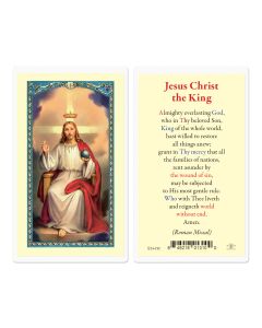 Jesus Christ The King Holy Card