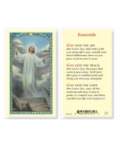 Easter Tide Resurrection Holy Card