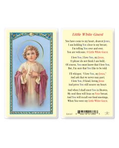 Little White Guest Christ Child Holy Card