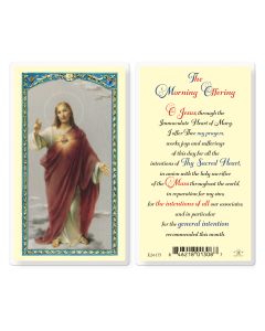 The Morning Offering Holy Card