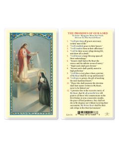 The Promises of Our Lord Holy Card