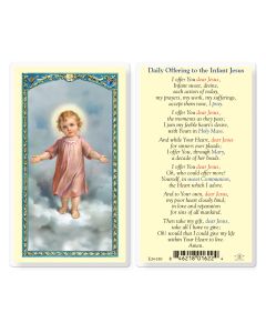 Daily Offering to Infant Jesus Holy Card