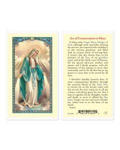 Devotions of the Blessed Virgen Mary Holy Card