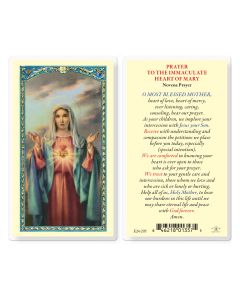 Immaculate Heart of Mary Novena Holy Card