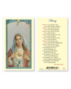 Mary When you Follow Her Holy Card