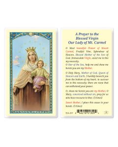 Our Lady of Mount Carmel Holy Card