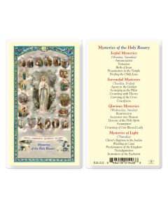 Mysteries of the Rosary Holy Card