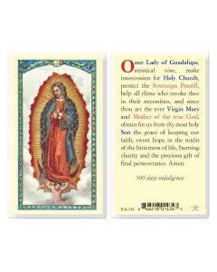 Prayer to Our Lady of Guadalupe Holy Card