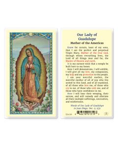 Our Lady of Guadalupe Mother Holy Card