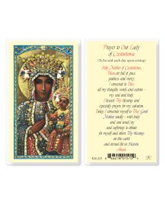 Prayer to Our Lady of Czestochowa Holy Card