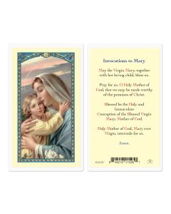 Invocation Prayer Holy Card