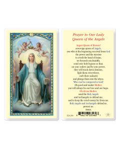 Our Lady Queen of the Angels Holy Card