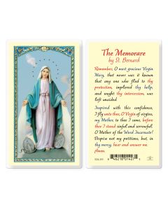 Our Lady of Grace Memorare Saint Bernard Holy Card
