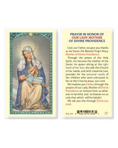 Our lady of Divine Providence Holy Card